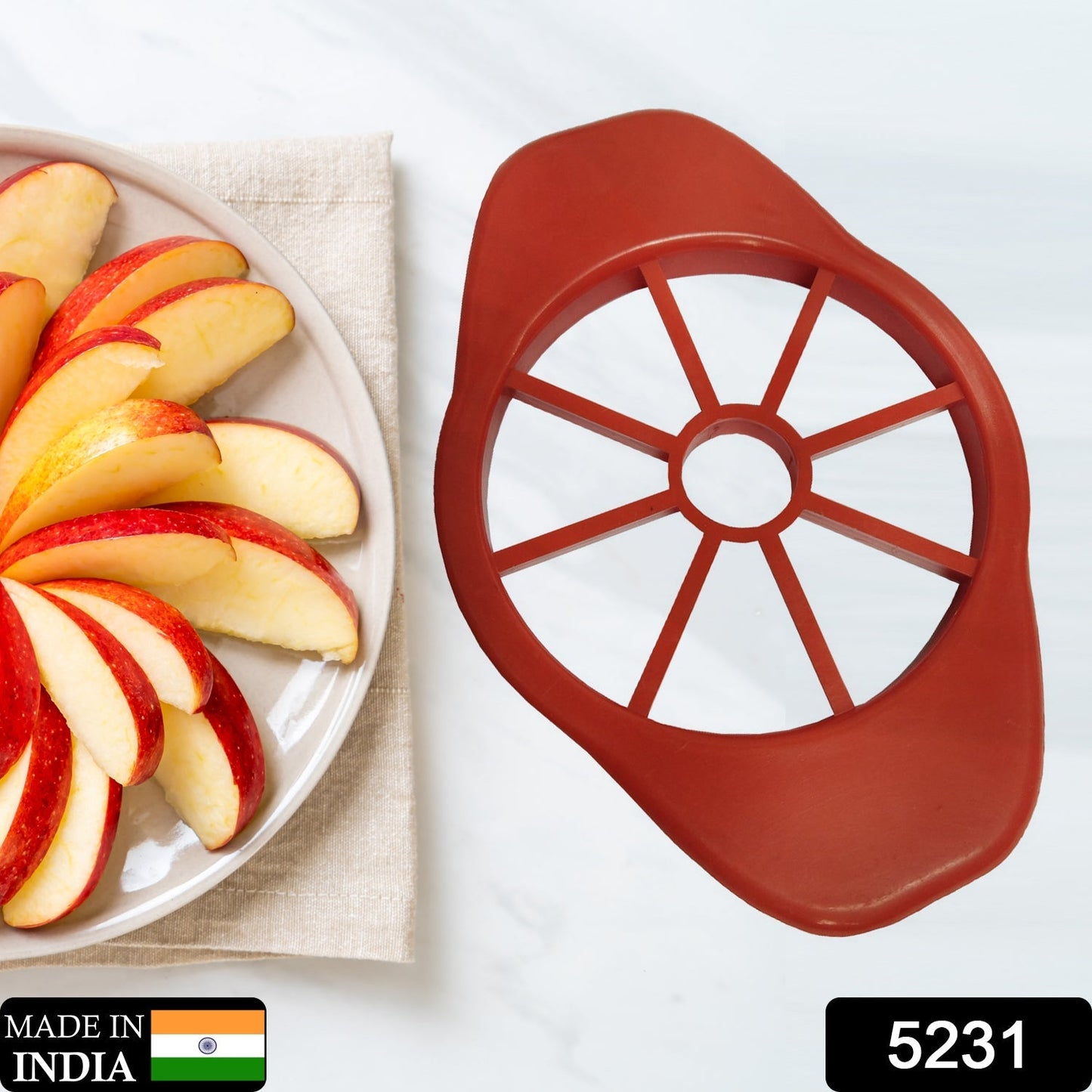 5231 Apple Cutter/Slicer with plastic 8 Blades Heavy Plastic Apple Cutter DeoDap