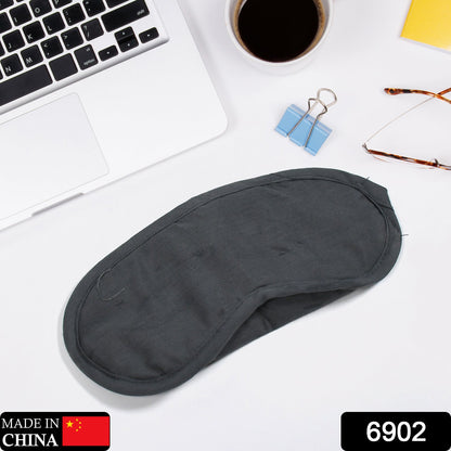 6902 Blind Sleeping Eye Mask black Cotton Cover Super Soft & Smooth Travel Masks for Men Women Girls Boys Kids