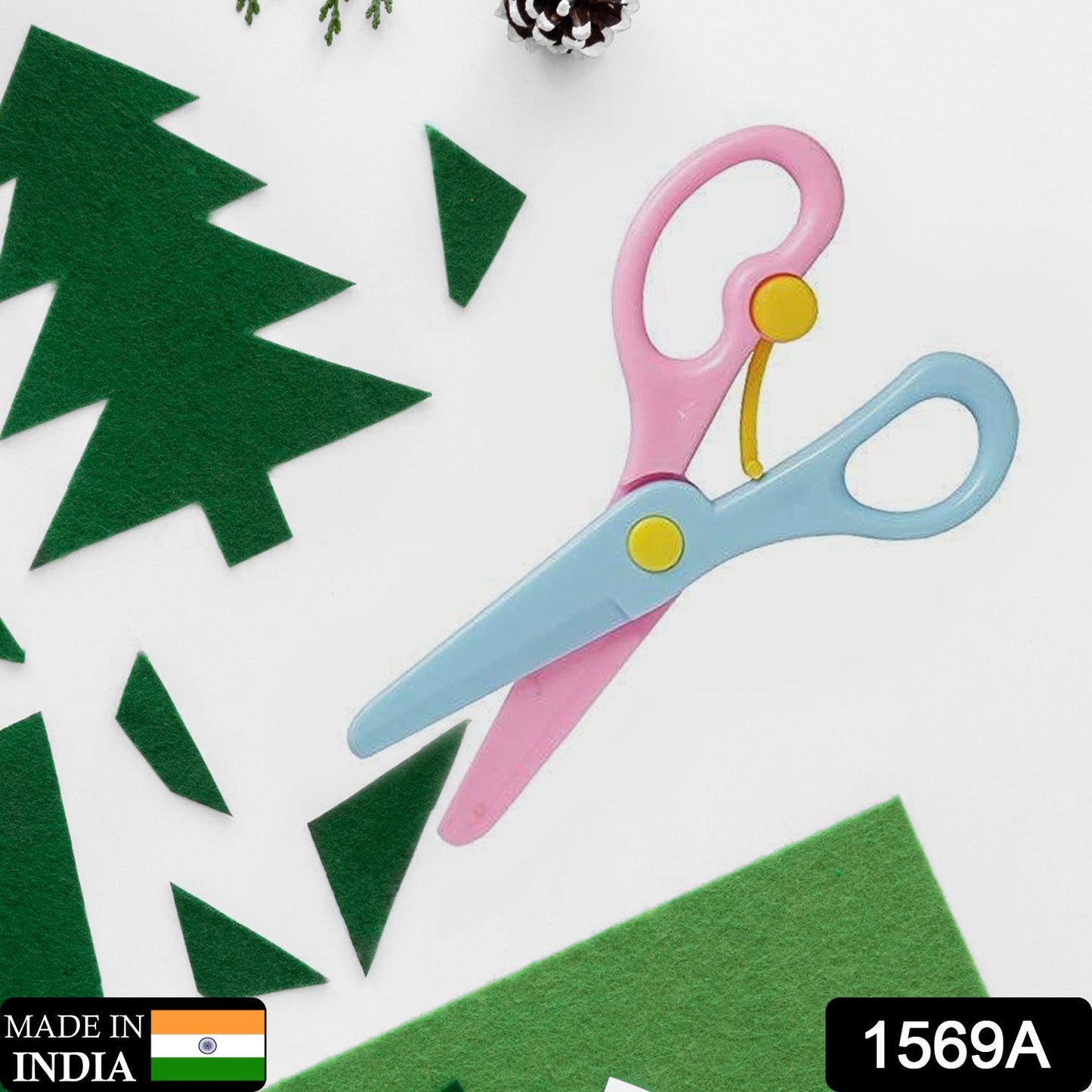 1569A Plastic Safety Scissor, Pre-School Training Scissors. 