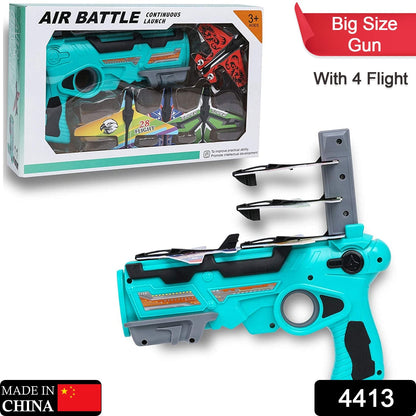 4413 Airplane Launcher Toy Catapult aircrafts Gun with 4 Foam aircrafts DeoDap