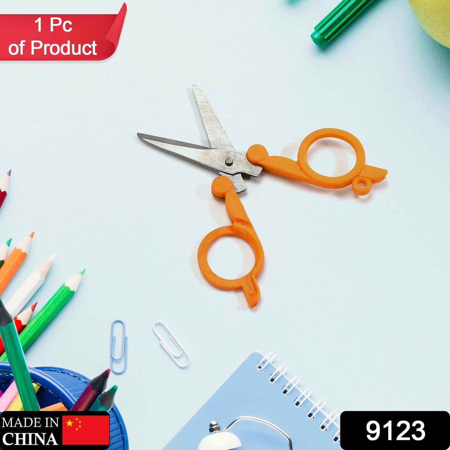 9123 FOLDING SCISSOR USED IN CRAFTING AND CUTTING PURPOSES FOR CHILDRENS AND ADULTS. DeoDap