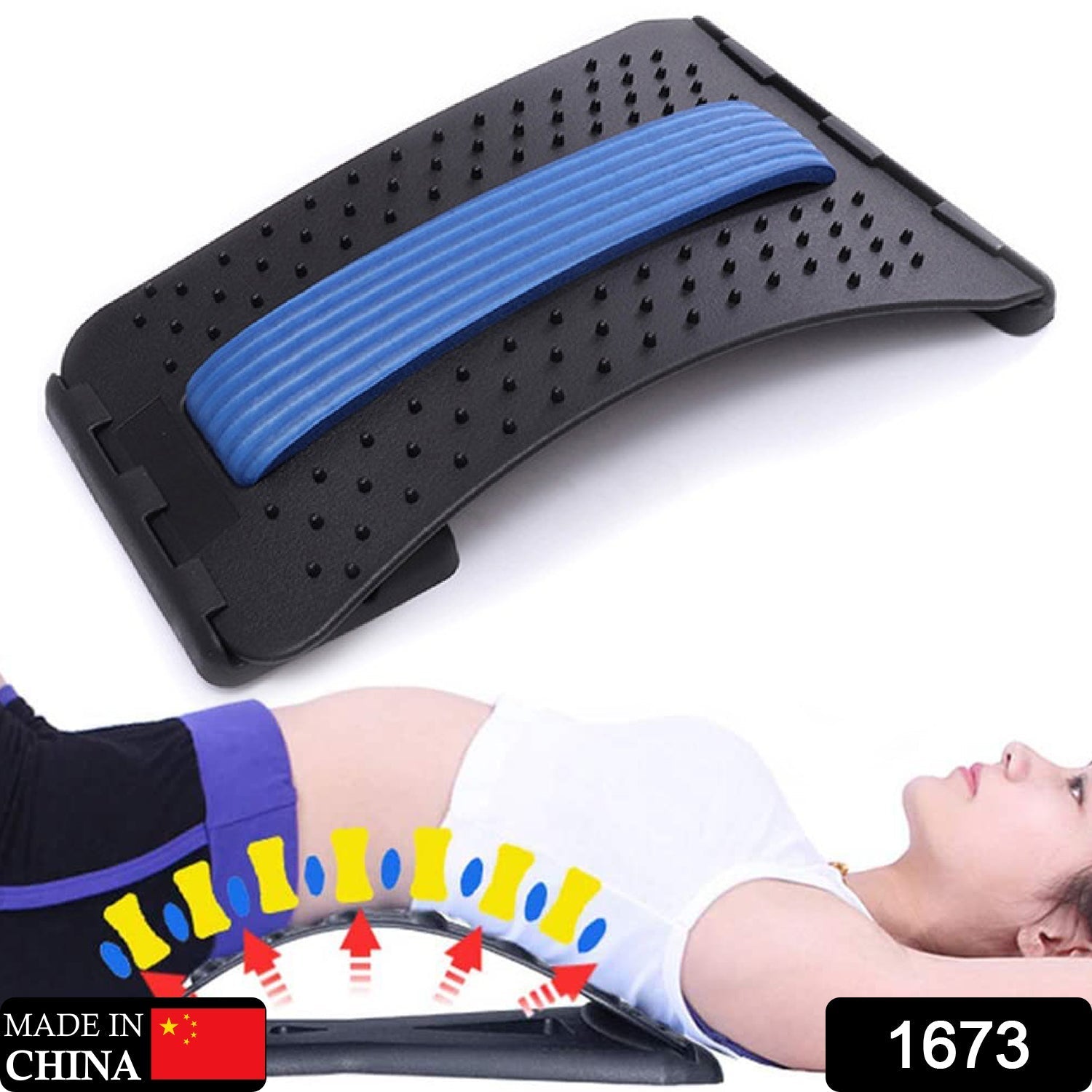 1673 Multi-Level Back Stretcher Posture Corrector Device for Back Pain DeoDap