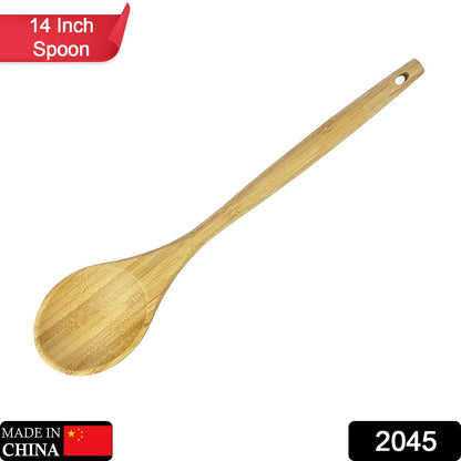 2045 14 inch Bamboo Spoon Kitchen Utensil DeoDap