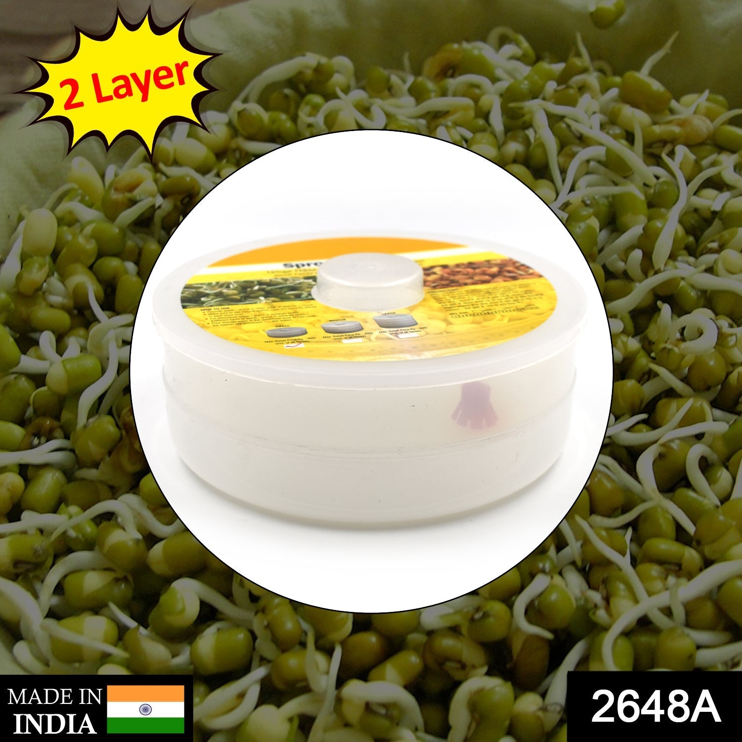 2648A 2 Layer Sprout Maker for making sprouts in all household places. DeoDap