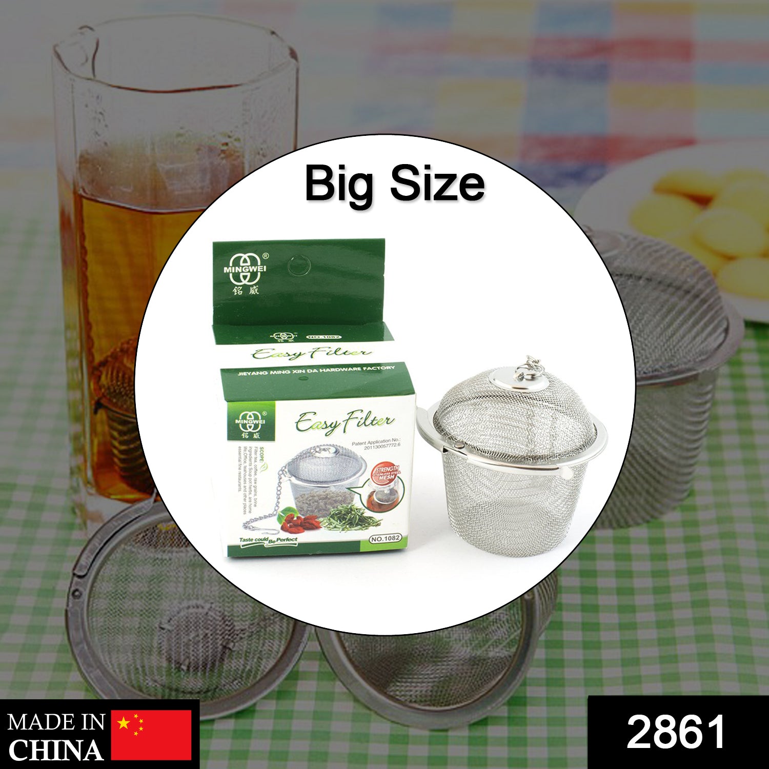 2861 Stainless Steel Spice Tea Filter Herbs Locking Infuser Mesh Ball DeoDap