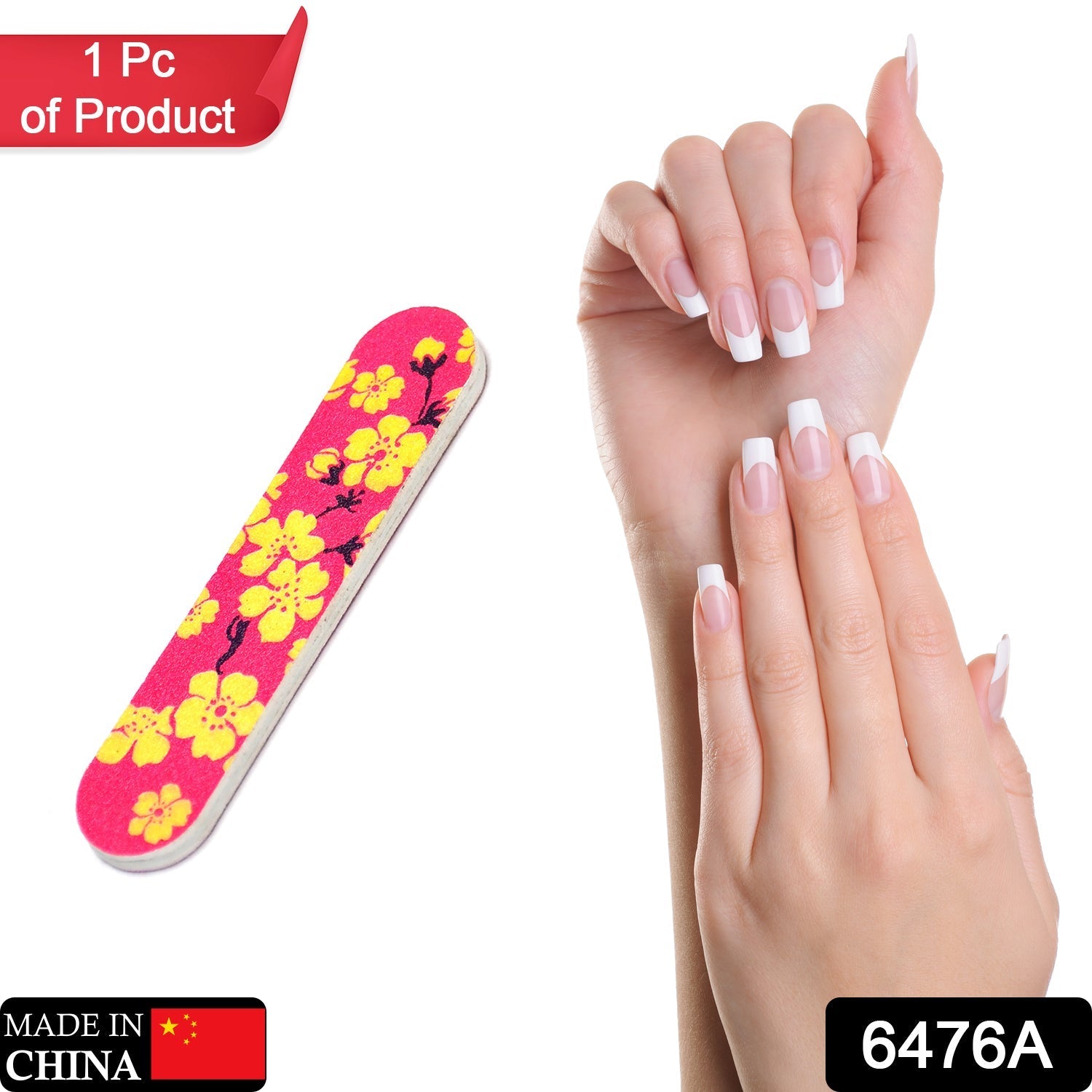 6476A PROFESSIONAL NAIL FILER DOUBLE SIDED FOR NAIL SHAPER NAIL FILE ( 1 PCS ) DeoDap