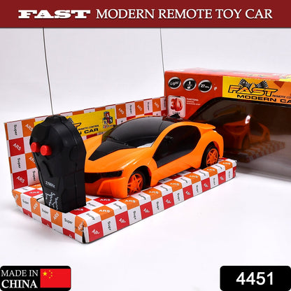 4451 Remote Control Fast Modern Racing Car 3D Light with Go Forward And Backward DeoDap