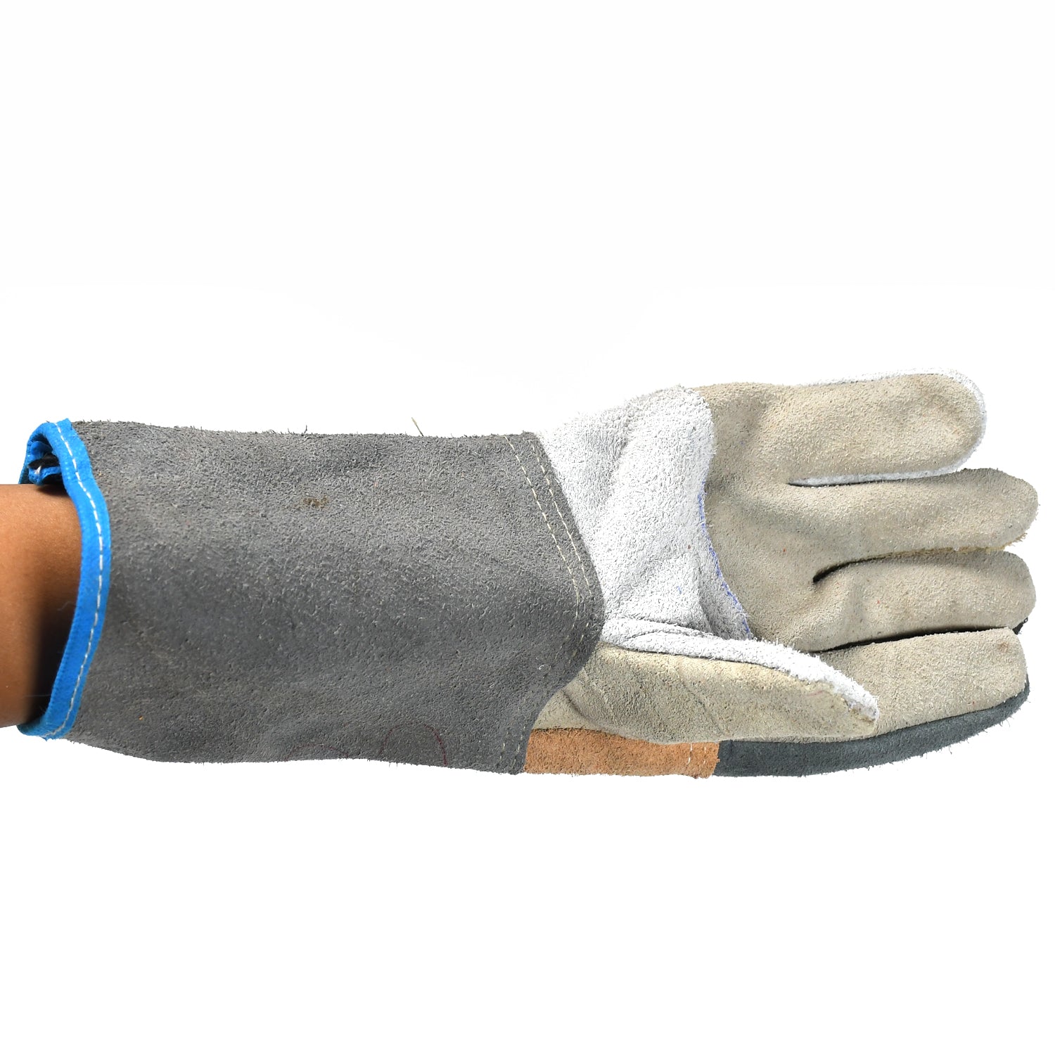 0716A Industrial Heavy Duty Welding Leather Glove With Inner Lining, Heat And Abrasion Resistance Glove ( 1pc ) DeoDap