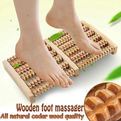 7262 Wooden Foot Massager Roller Reflexology Foot Massager for Increase Blood Circulation and Plantar Fasciitis Relieve Pain DeoDap