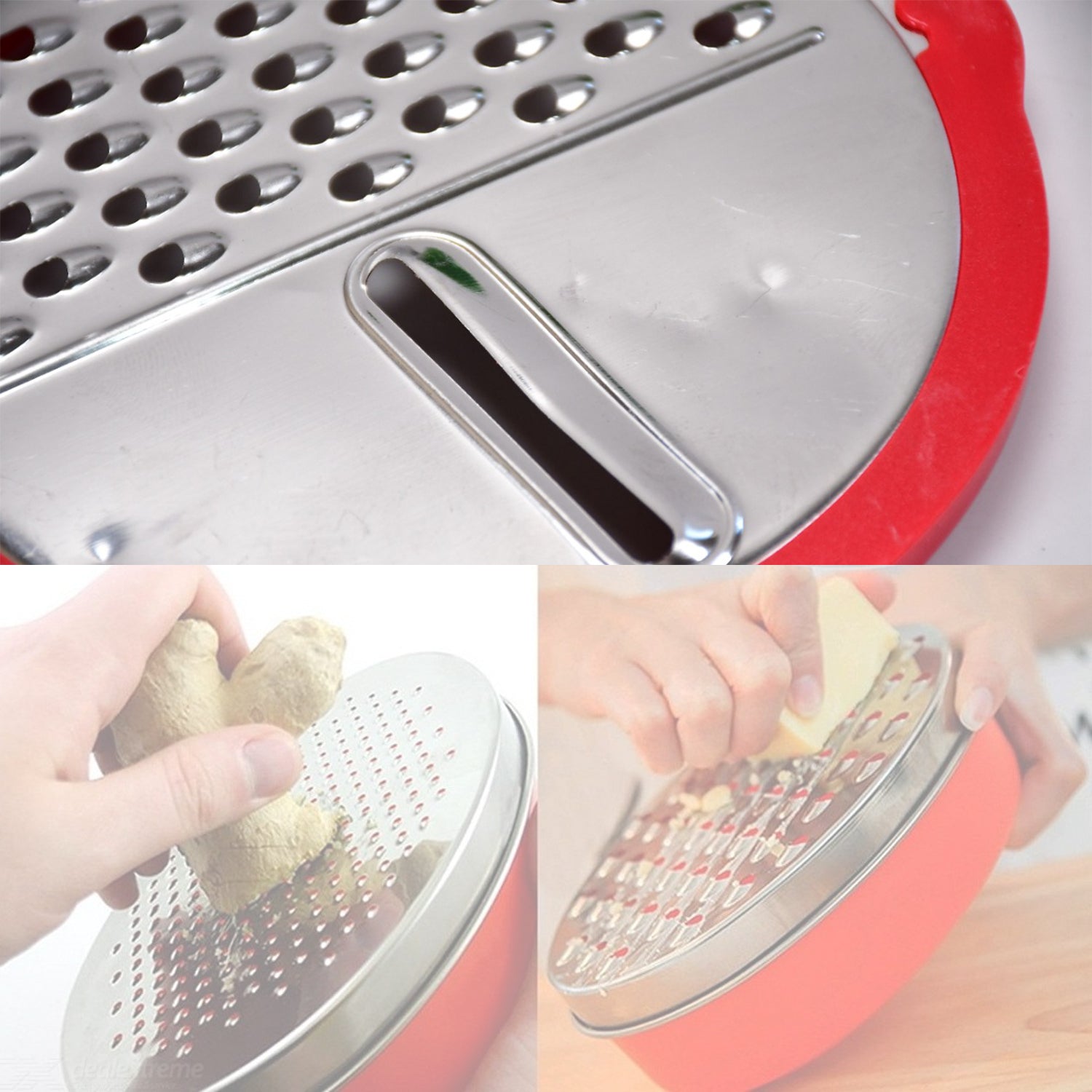 2713 2 in 1 Multi Uses Grater Shredder Slicer For Vegetables, Dry-Fruits, Chocolates and Kitchen Uses Chopper Vegetable Grater & Slicer DeoDap