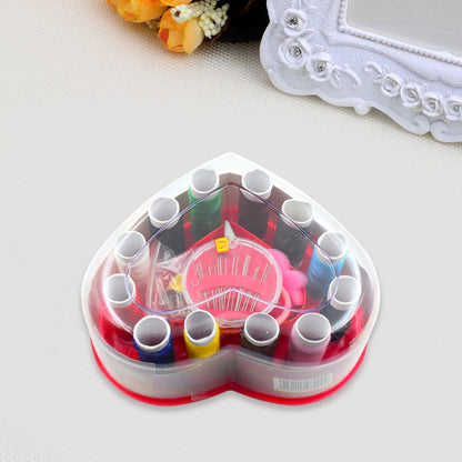 6045 Heart-Shaped Sewing Box Multi-Functional Convenient Sewing Tools DeoDap