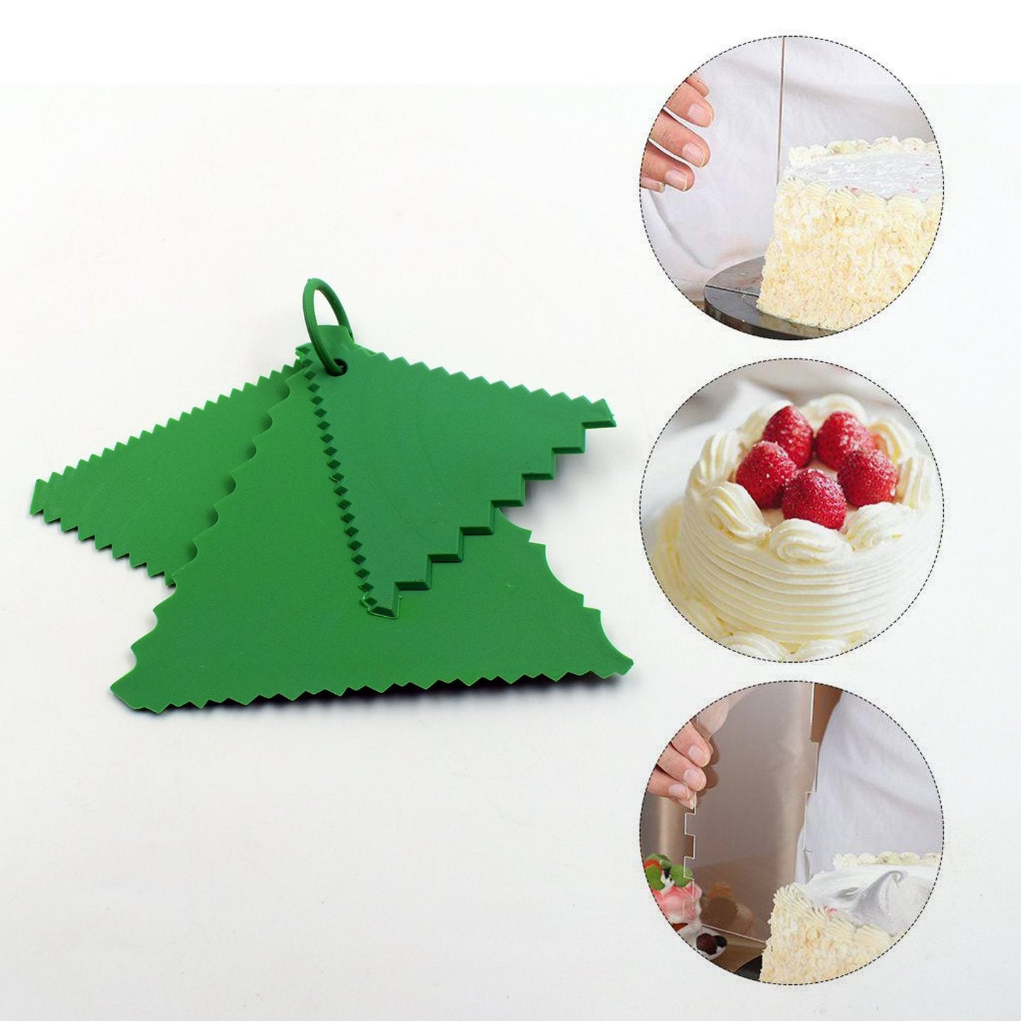 4718 T shape Scraper for Cake with Edge Cake Decorating Tools 