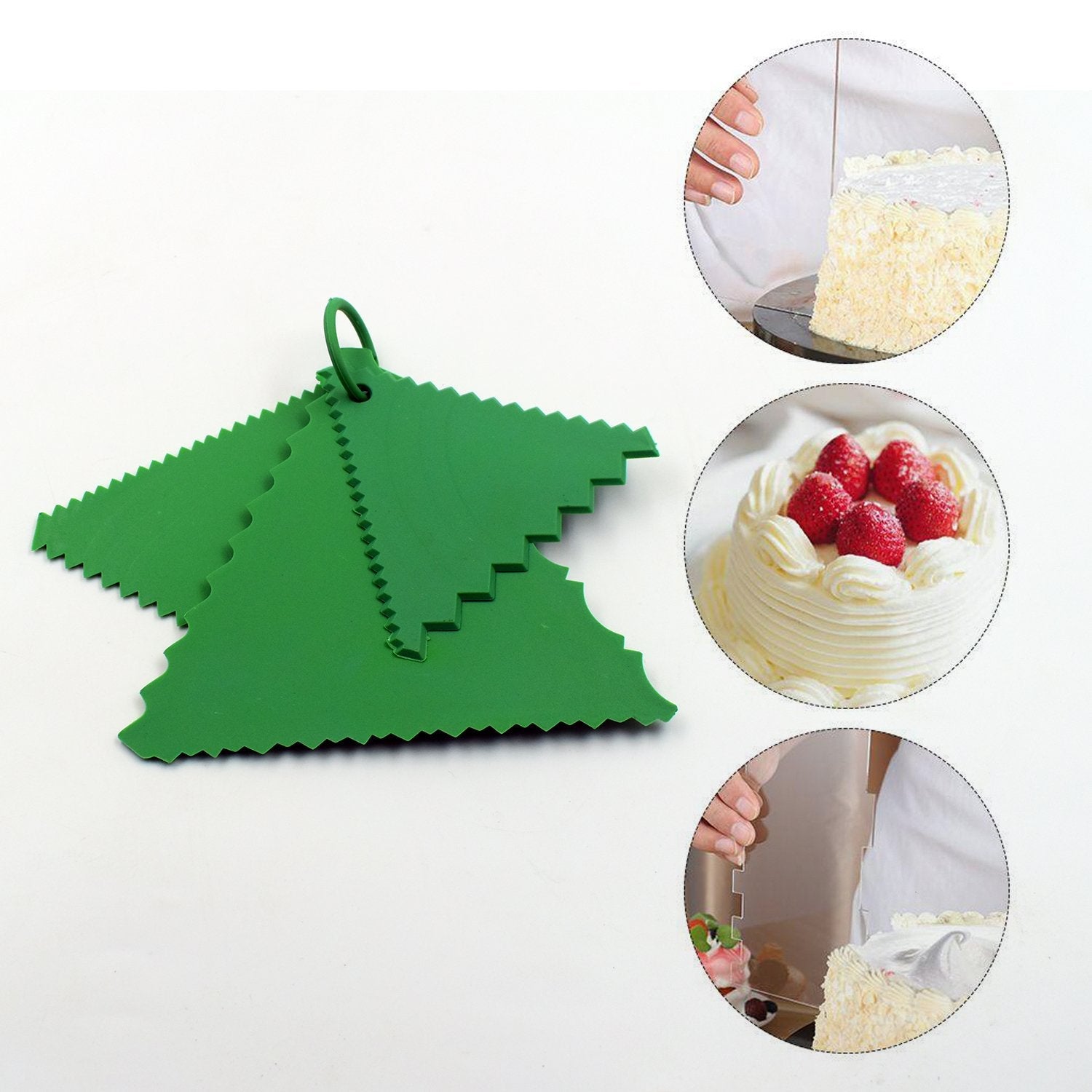 4718 T shape Scraper for Cake with Edge Cake Decorating Tools 