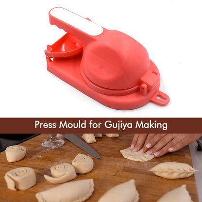 5940 2 in 1 Dumpling Maker, Kitchen Dumpling Baking Pastry Making Tool, Manual Artifact for Pressing Dumpling Wrapper Mould Dough Press Maker