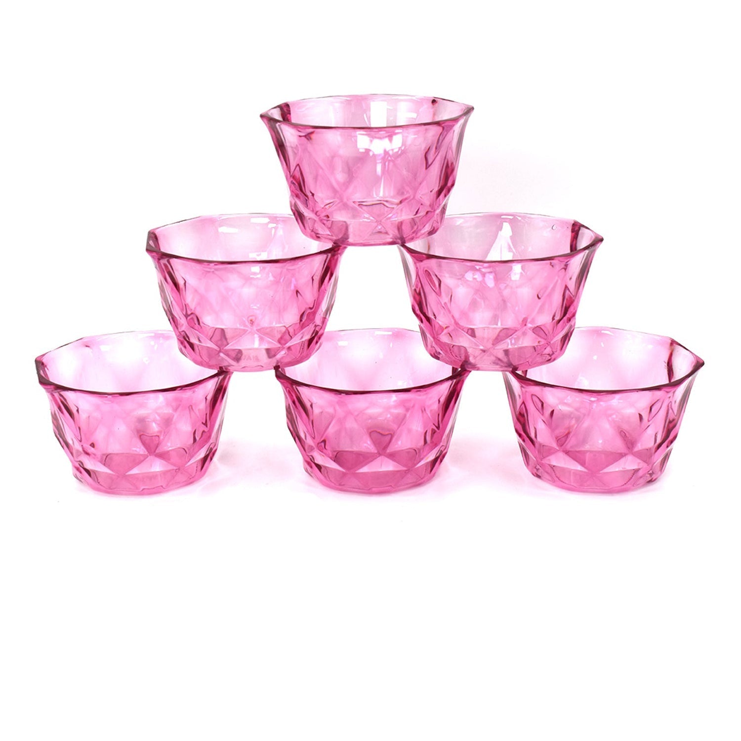 2764 6pc Diamond shape ice cream bowl set DeoDap