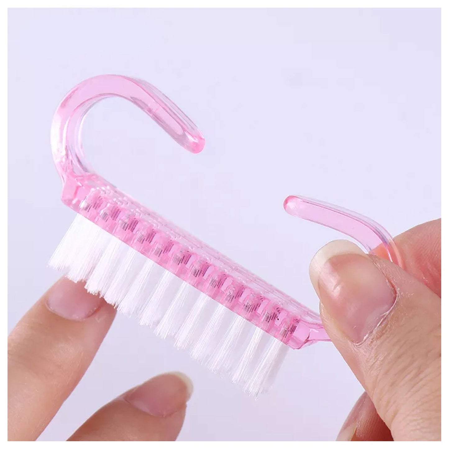 6617 Handle Grip Nail Brush Hand Finger Toe Nail Cleaning Brush Manicure Pedicure Scrubbing Cleaner For Regular Use 