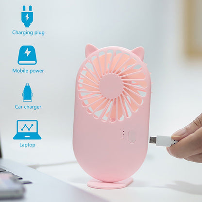 4830 Handheld Fan Creative Mini Fan Personal Fan USB Fan Pocket Fan with Bracket Table Personal Fan for Desktop Mini Fan Mini Fans Personal Fans DeoDap