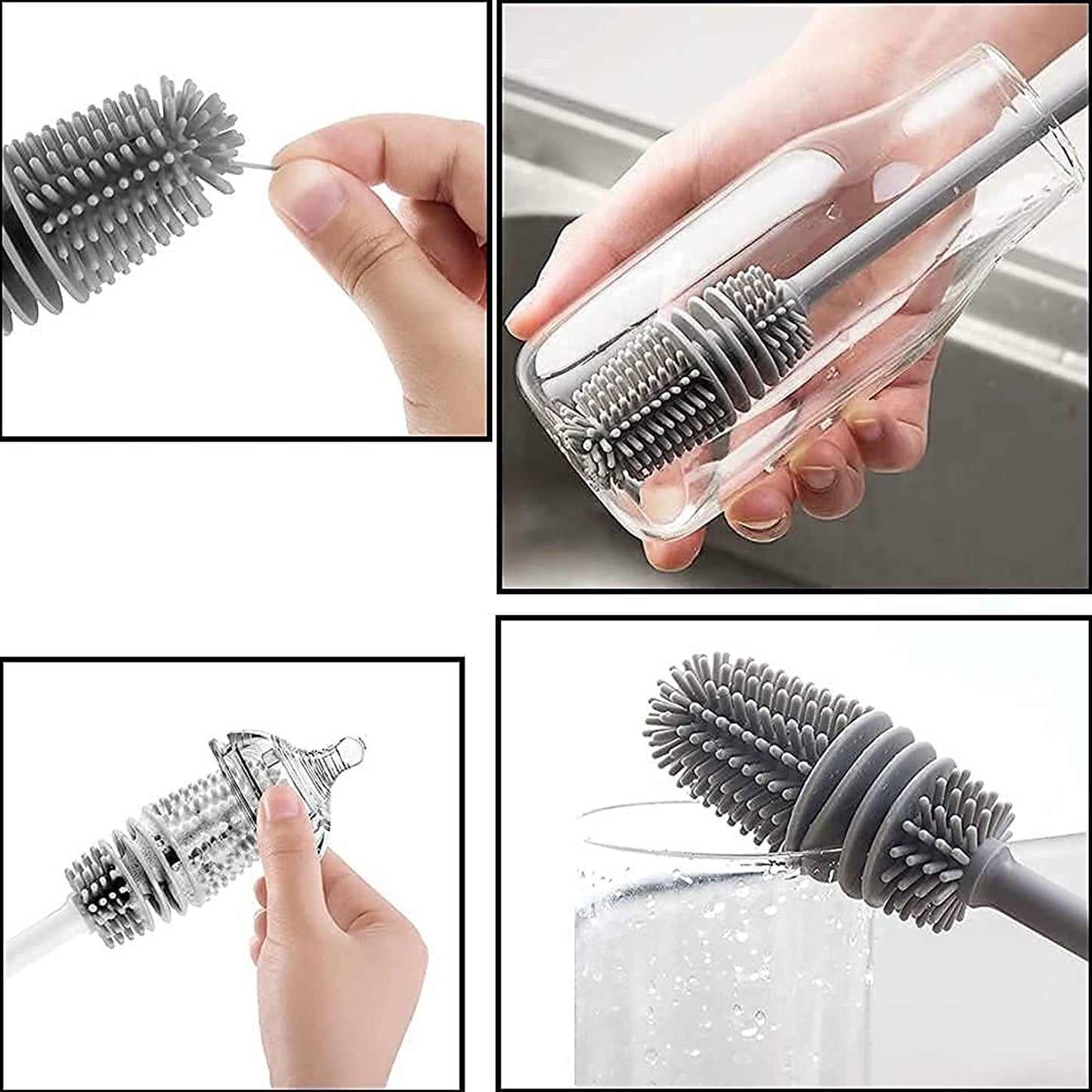 6151 Bottle Cleaning Brush widely used in all types of household kitchen purposes for cleaning and washing bottles from inside perfectly and easily. DeoDap