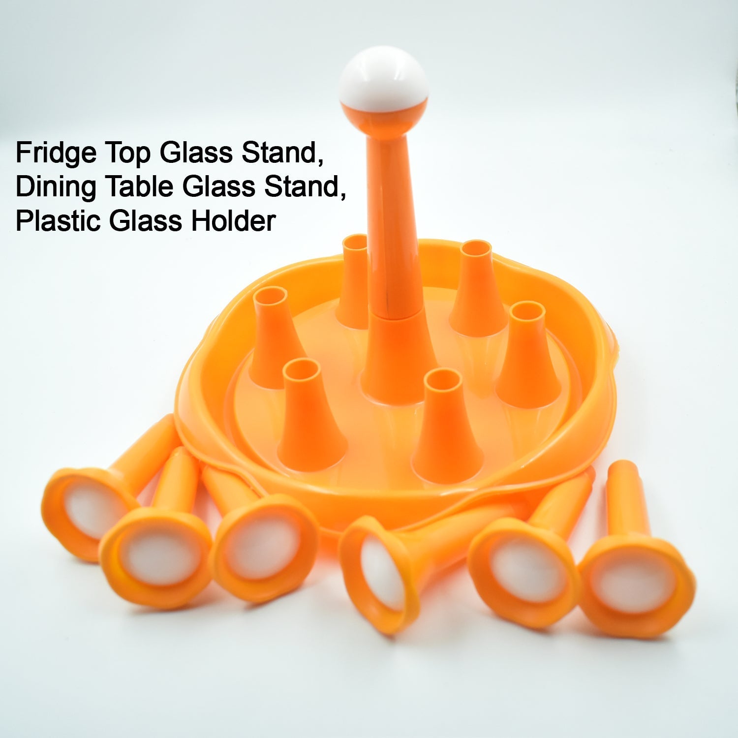 4710  Fridge Top Glass Stand, Dining Table Glass Stand, Plastic Glass Holder DeoDap