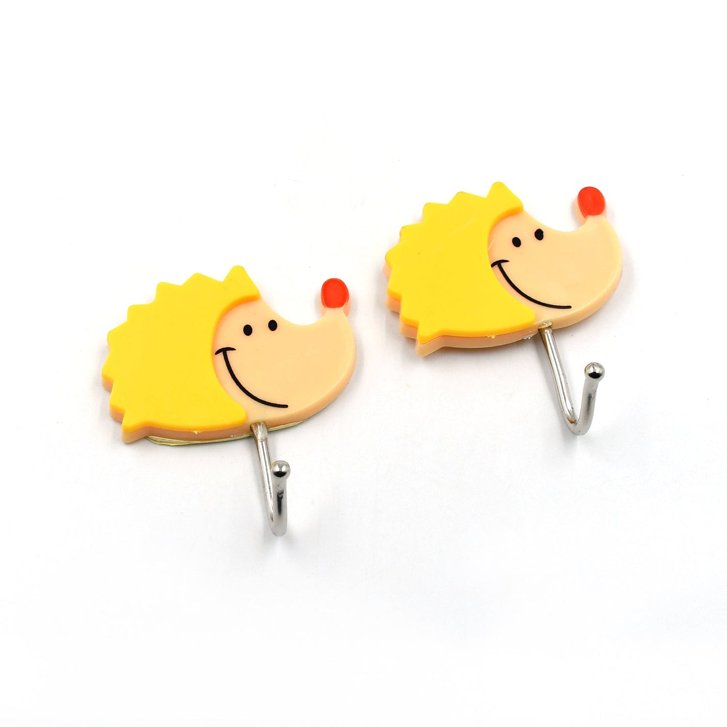 4583 Self Adhesive Smiley Cartoon Wall Hooks Multipurpose Strong Wall Sticker Hooks Wall Hook Holder Door Hanger (2pc). 