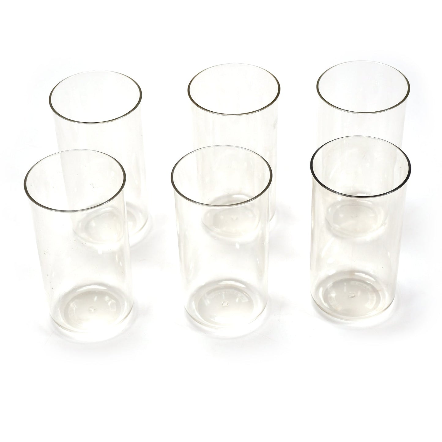 2027A 6 Pcs Large Plastic Glass 300Ml used in all kinds of kitchen and official purposes for drinking water and beverages etc. DeoDap