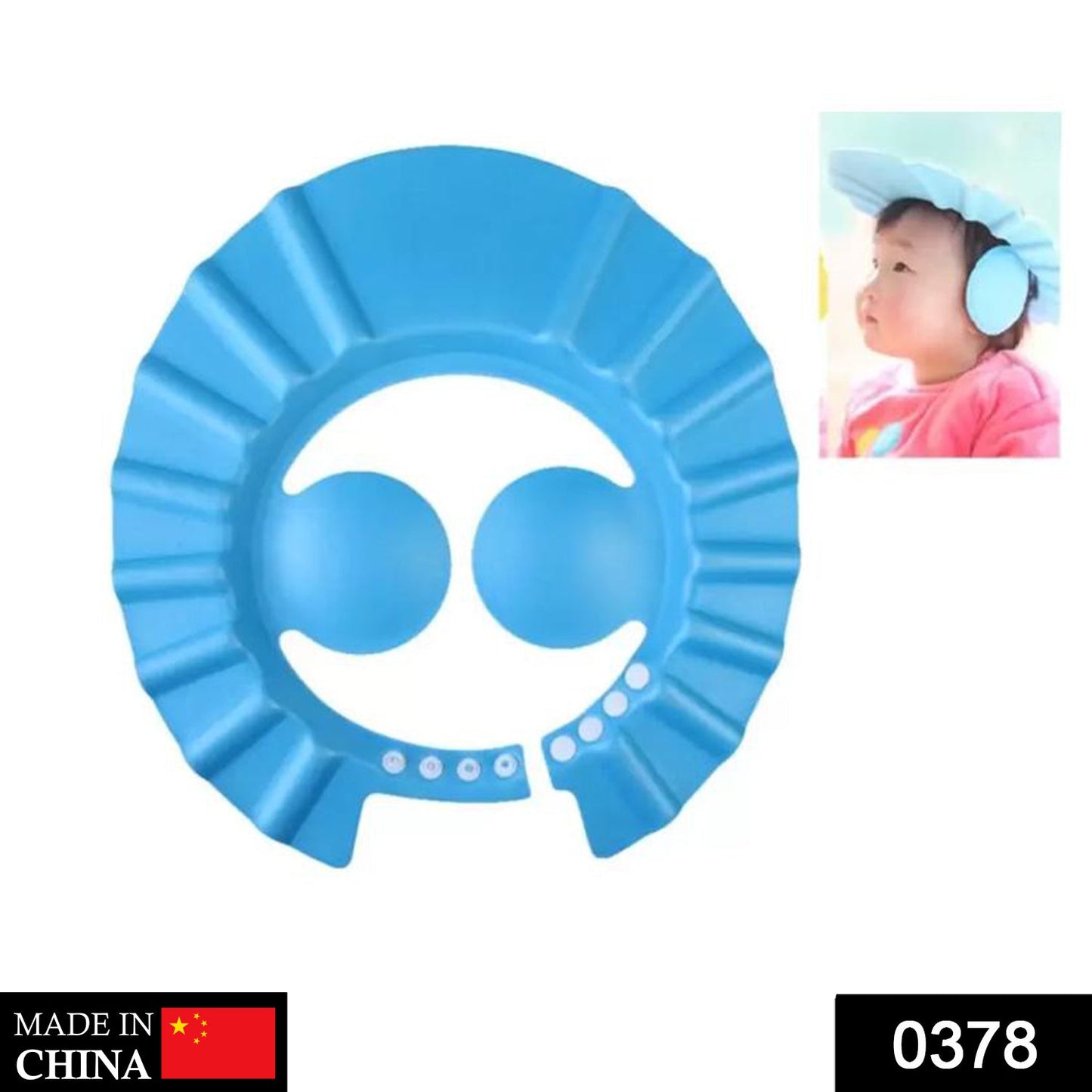 0378 Adjustable Safe Soft Baby Shower cap Mishwa DeoDap