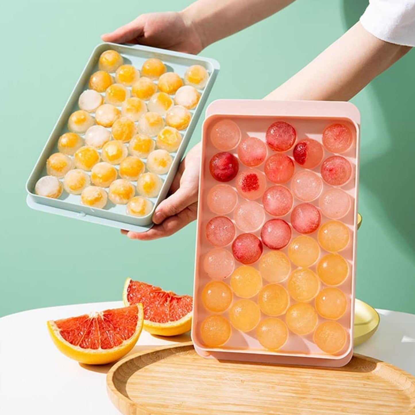 2486A Plastic Round BPA Free Reusable Ice Cube Ice Ball Mold/Lollipop Candy Maker DeoDap