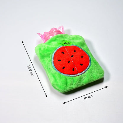 6509 Watermelon small Hot Water Bag with Cover for Pain Relief, Neck, Shoulder Pain and Hand, Feet Warmer, Menstrual Cramps. DeoDap