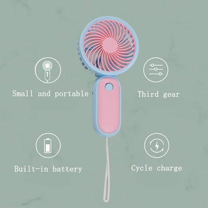 4800 Mini Handheld Fan Portable Rechargeable Mini Fan Easy to Carry, for Home, Office, Travel and Outdoor Use DeoDap