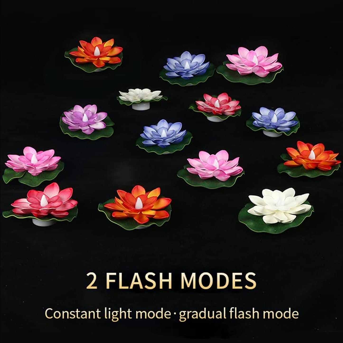 6556 Water Floating Smokeless Candles & Lotus Flowers Sensor Led TeaLight for Outdoor and Indoor Decoration - Pack of 6 Candle Candle (Pack of 6) DeoDap