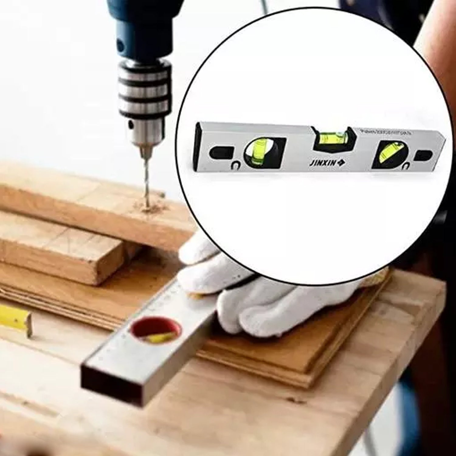 1650 Spirit Level Carpenter's Level Magnetic Carpenter's Level  Overhead Viewing Slot for Levelling, Furniture & Construction 