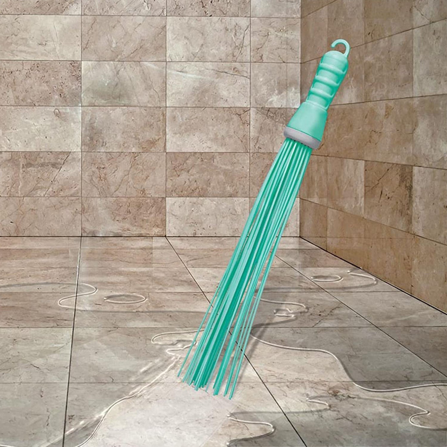 4024 Plastic Hard Bristle Broom for Bathroom Floor Cleaning and Scrubbing, Wet and Dry Floor Cleaning DeoDap