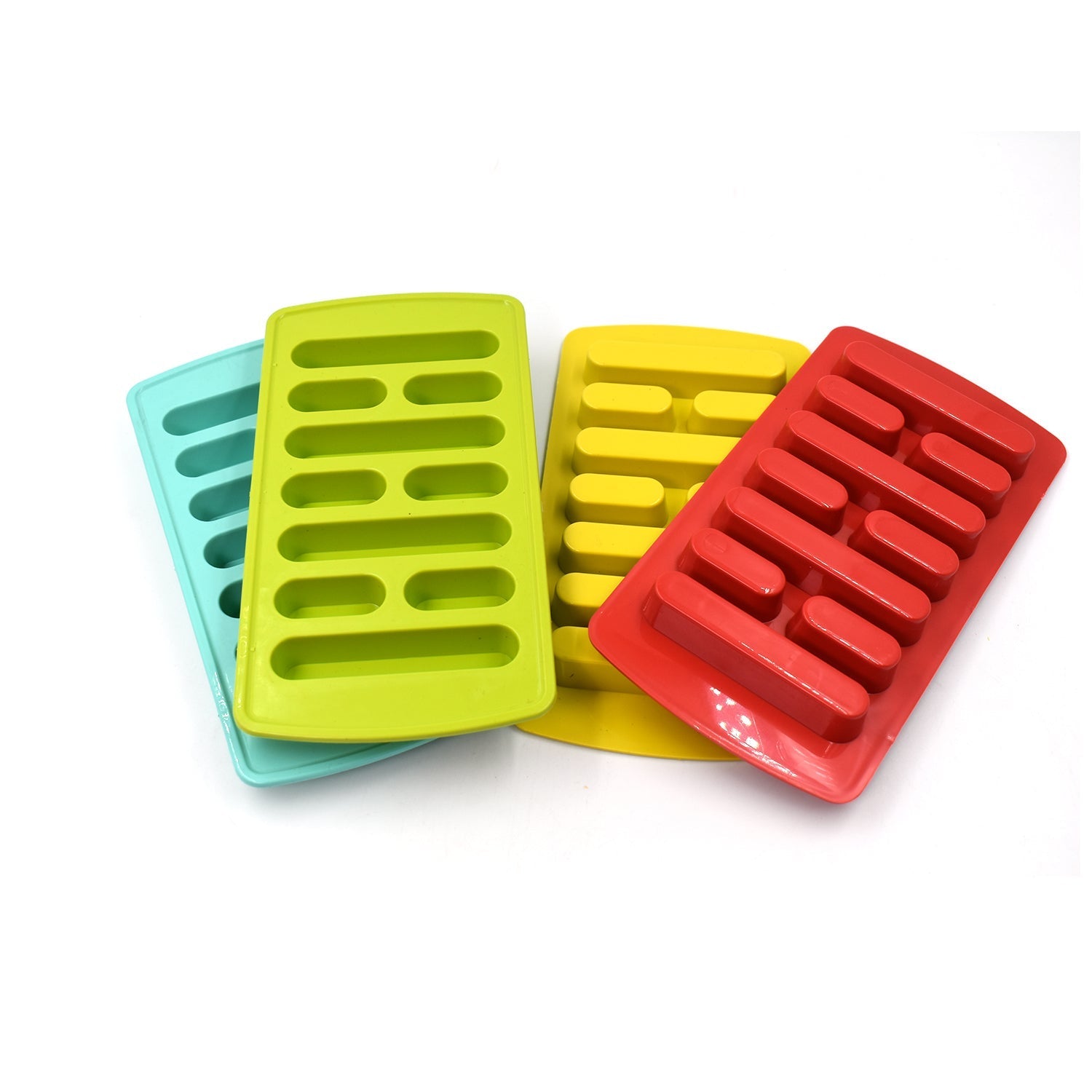 0784 4 Pc Fancy Ice Tray used widely in all kinds of household places while making ices and all purposes. DeoDap