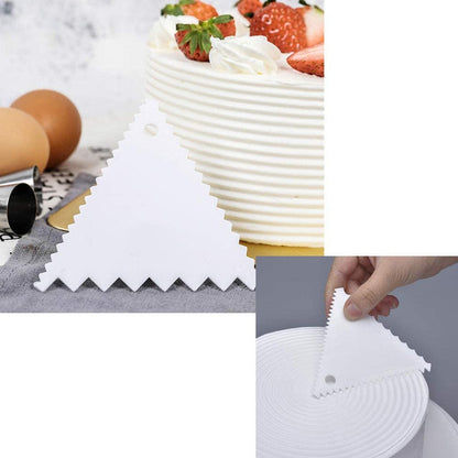 4718 T shape Scraper for Cake with Edge Cake Decorating Tools 