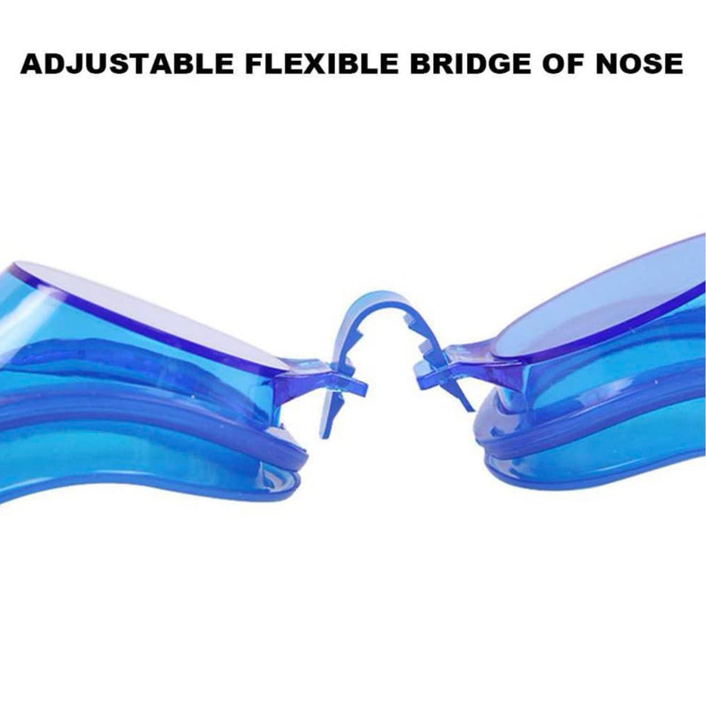 0399 Swimming Goggles  With Ear And Nose Plug Adjustable Clear Vision Anti-Fog Waterproof DeoDap