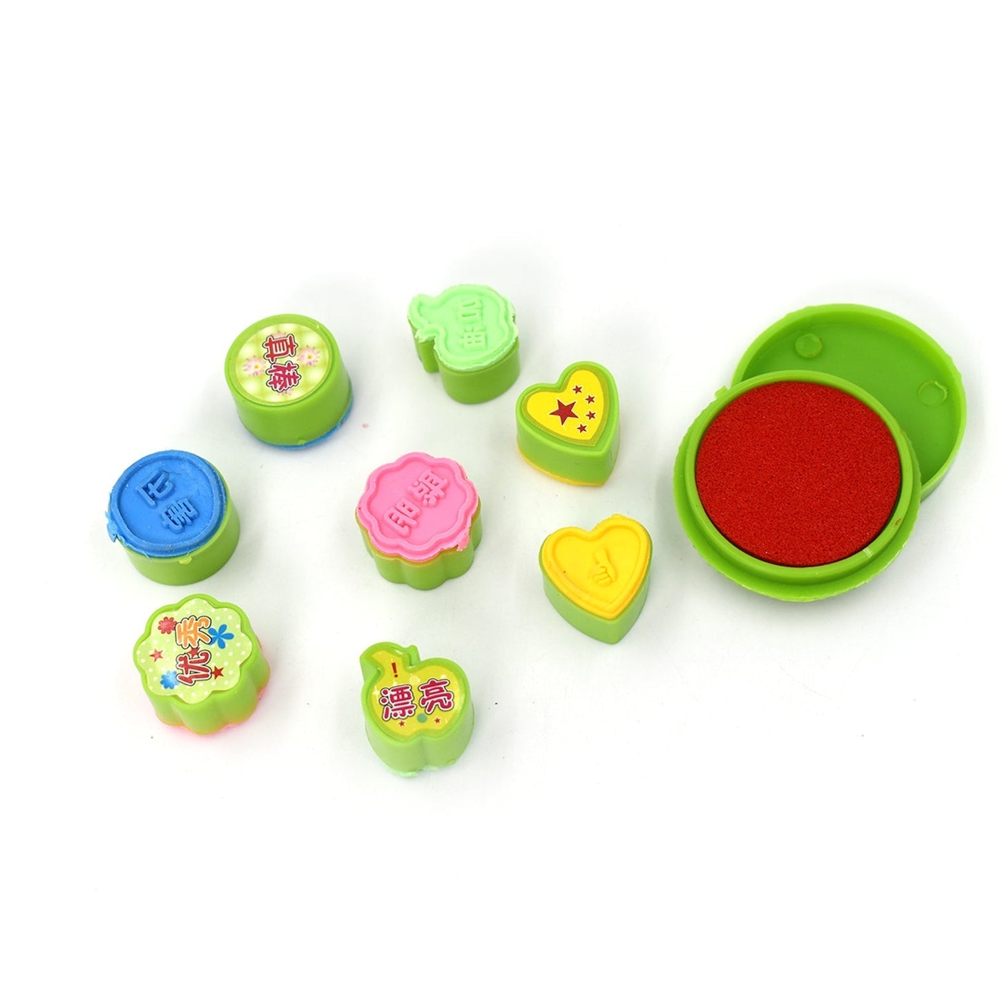 4806 9 Pc Stamp Set used in all types of household places by kids and childrens for playing purposes. DeoDap