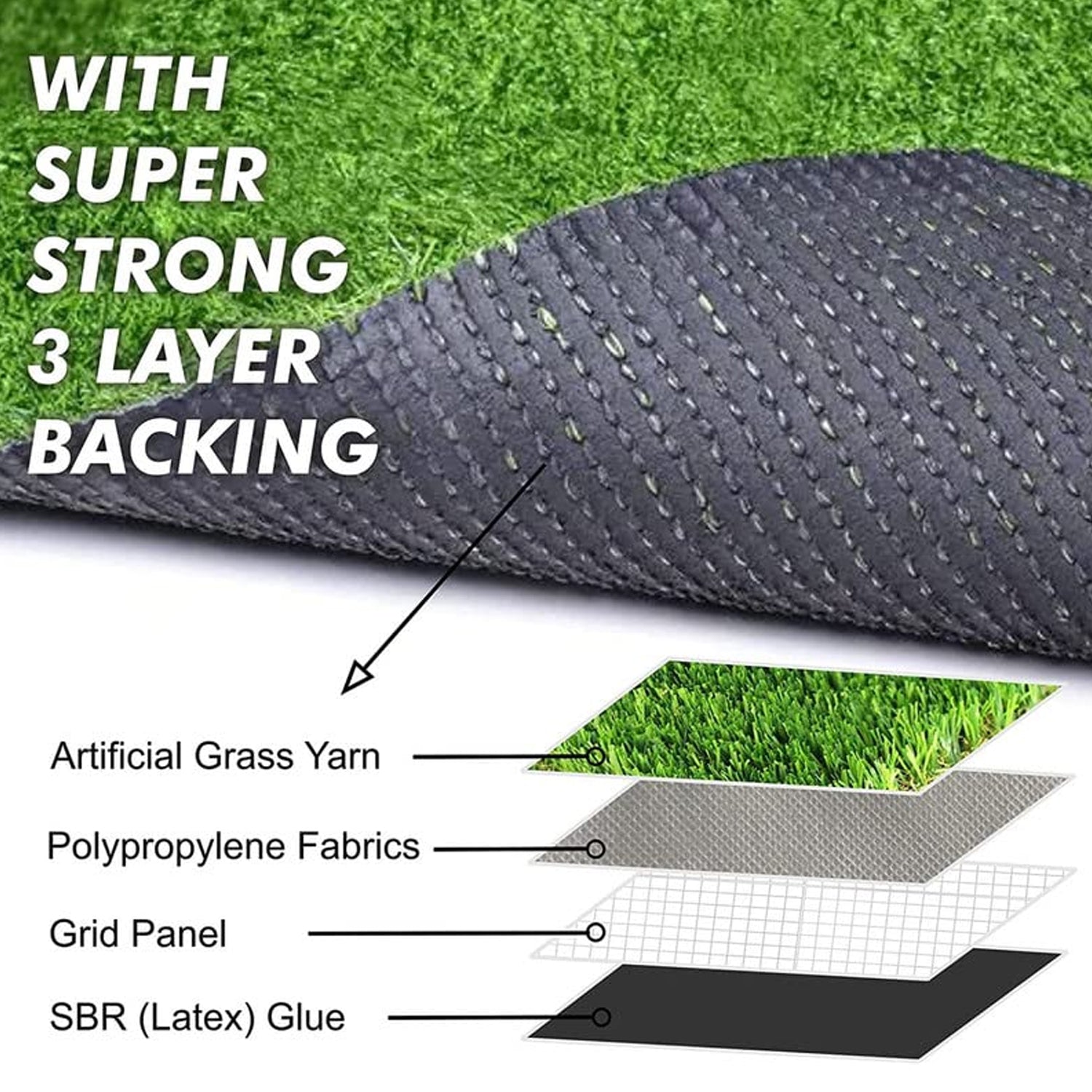 0612 Artificial Grass for Balcony Or Doormat, Soft and Durable Plastic Turf Carpet 58x38cm DeoDap