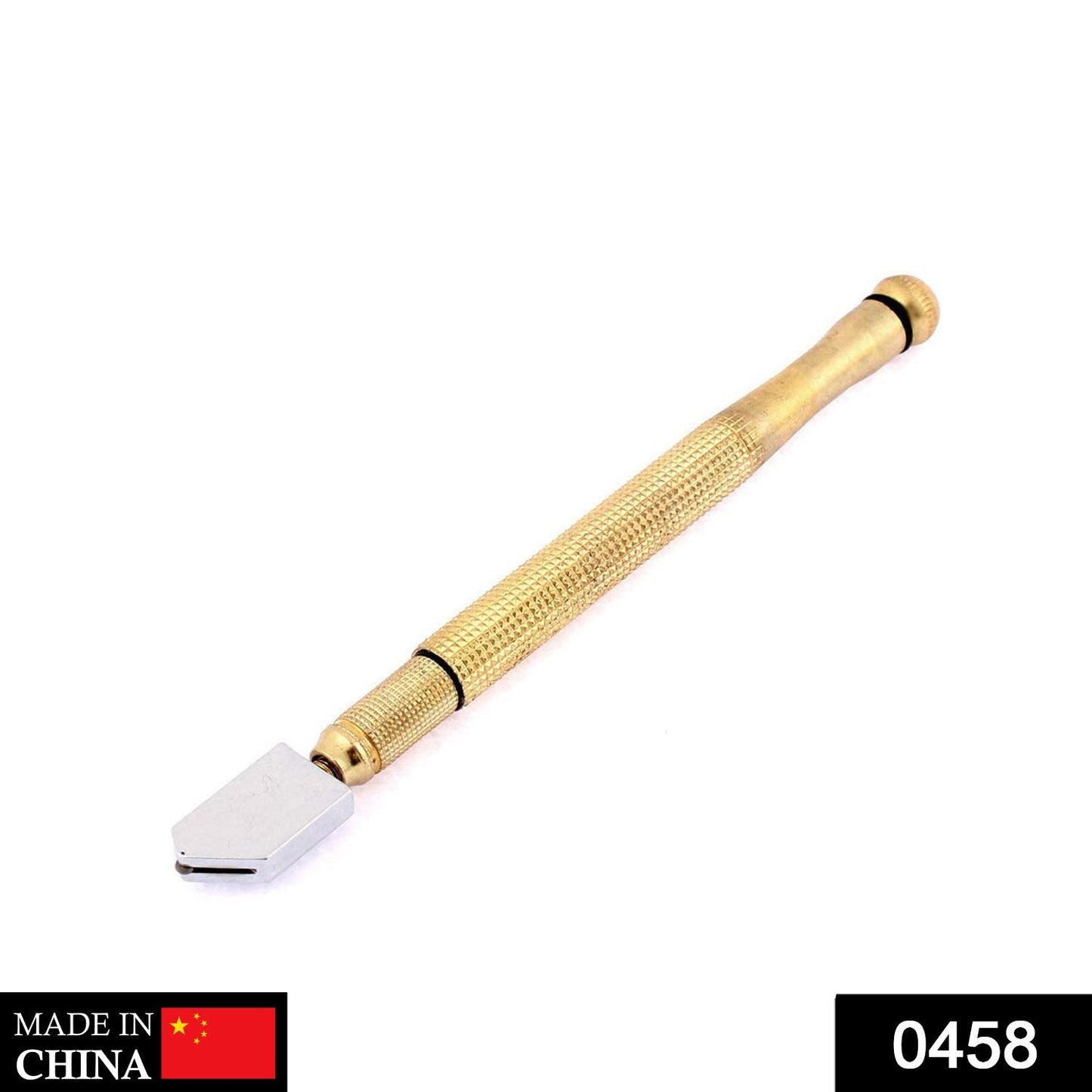 458 Metal Glass Cutter, Gold DeoDap