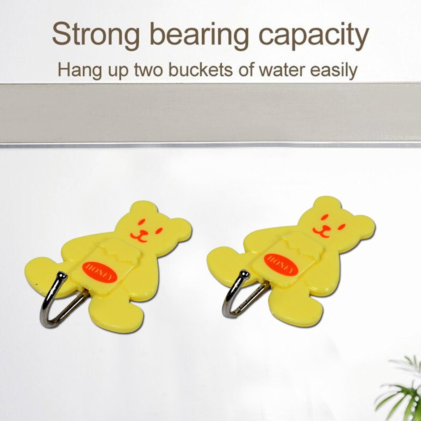 4498 Teddy Bear Strong Adhesive Hook Wall Hooks High Quality Premium Hook For Home , Office , & Multiuse Hook ( 1 Pkt ) DeoDap