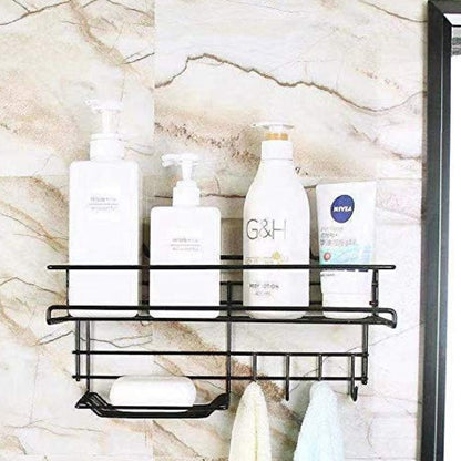 9009 3 in 1 Shower Shelf Rack for storing and holding various household stuffs and items etc. DeoDap