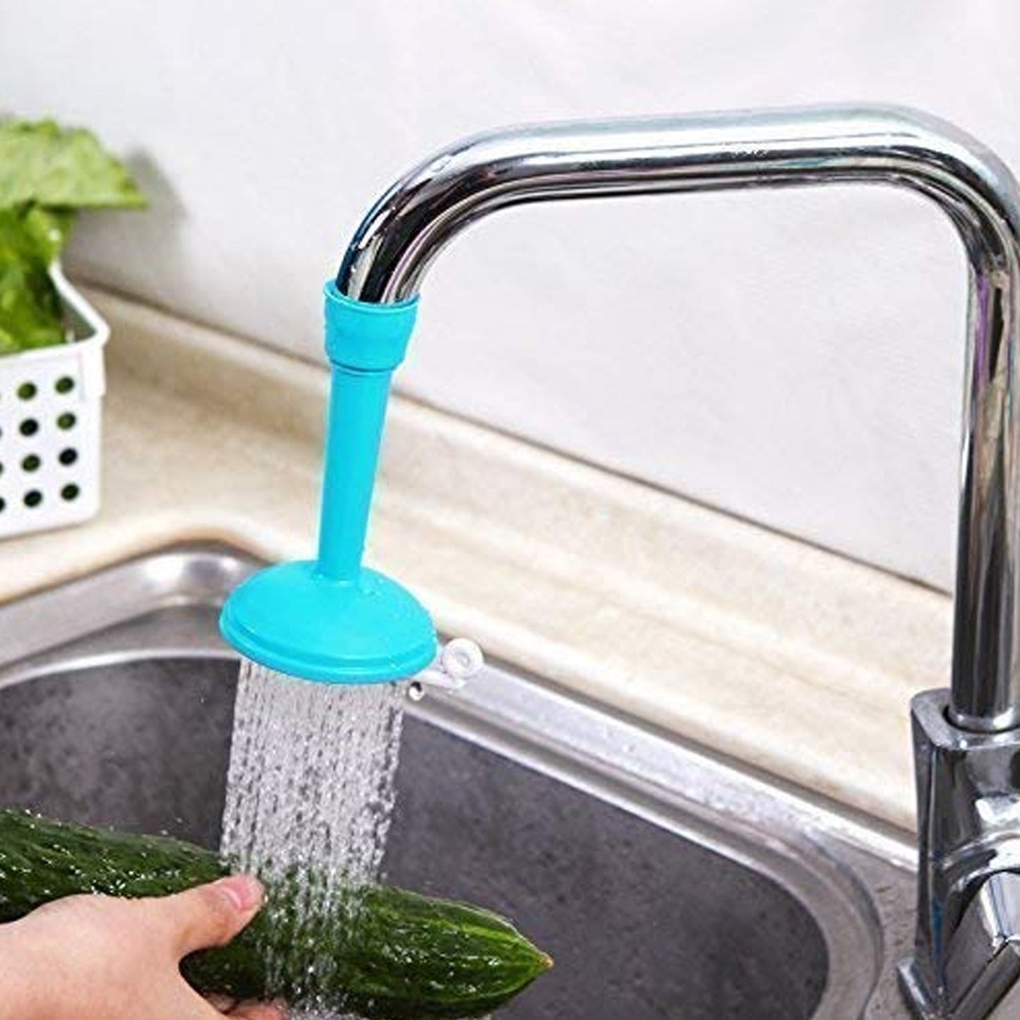 1206A Faucet Nozzle Water-Saving Shower Rotating Spray Tap Filter Valve for Kitchen and Bathroom DeoDap