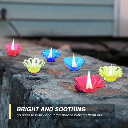 6004A Candle Cup with Multi Shape  (Multicolor) DeoDap