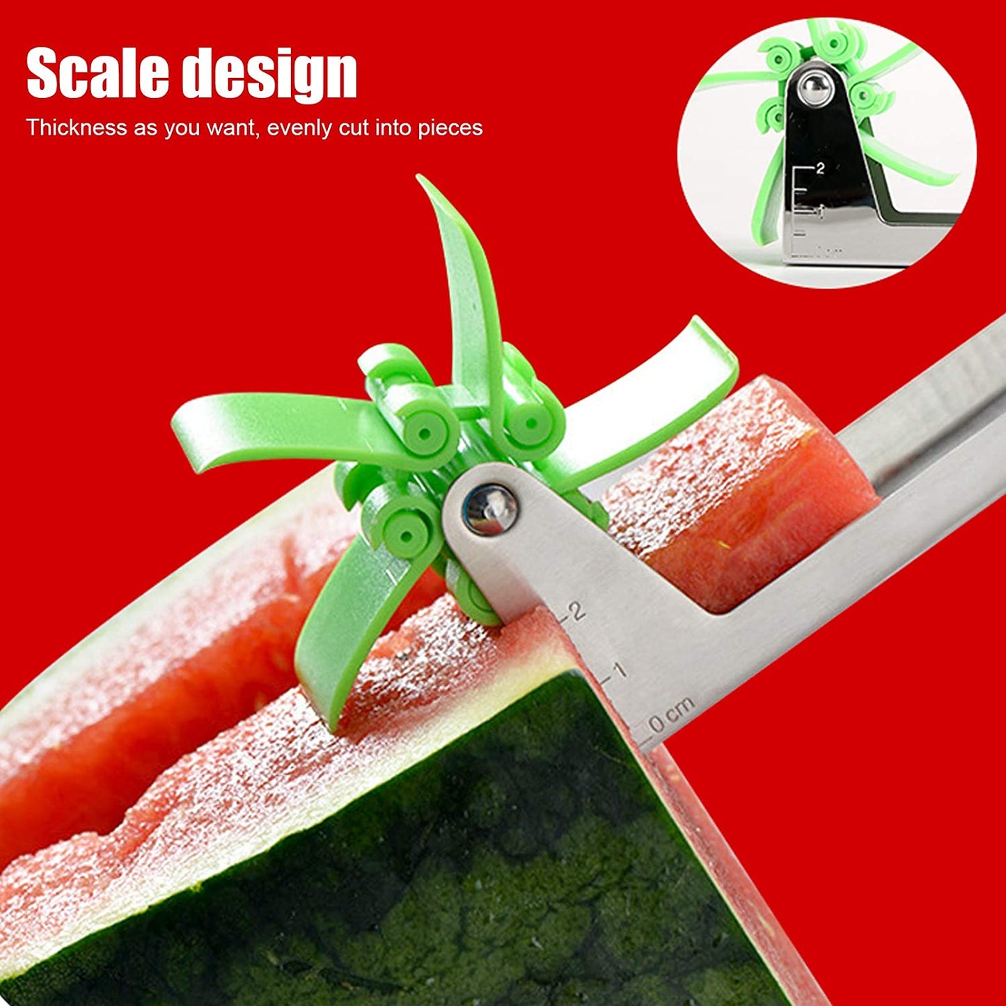 7160 Stainless Steel Washable Watermelon Cutter Windmill Slicer Cutter Peeler for Home/Smart Kitchen Tool Easy to Use 