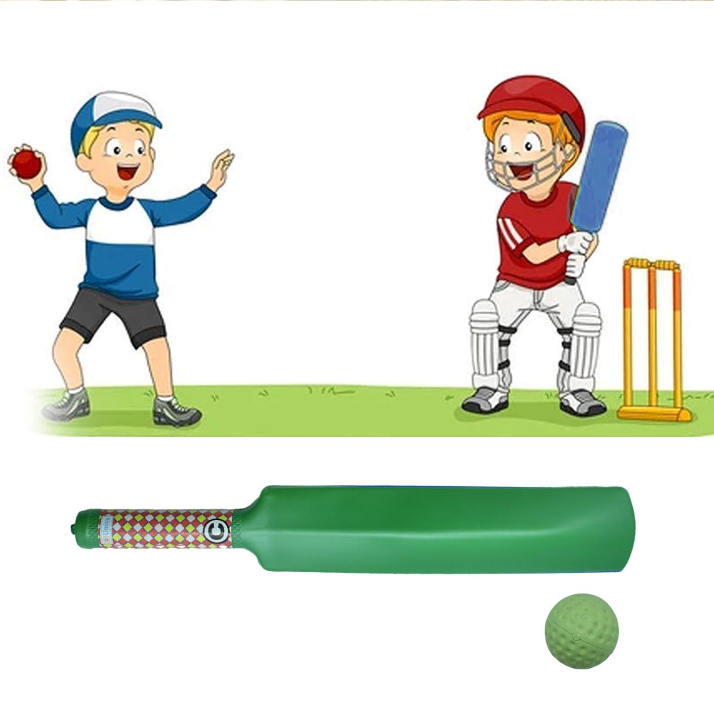 8022 Plastic Cricket Bat Ball Set for Boys and Girls DeoDap