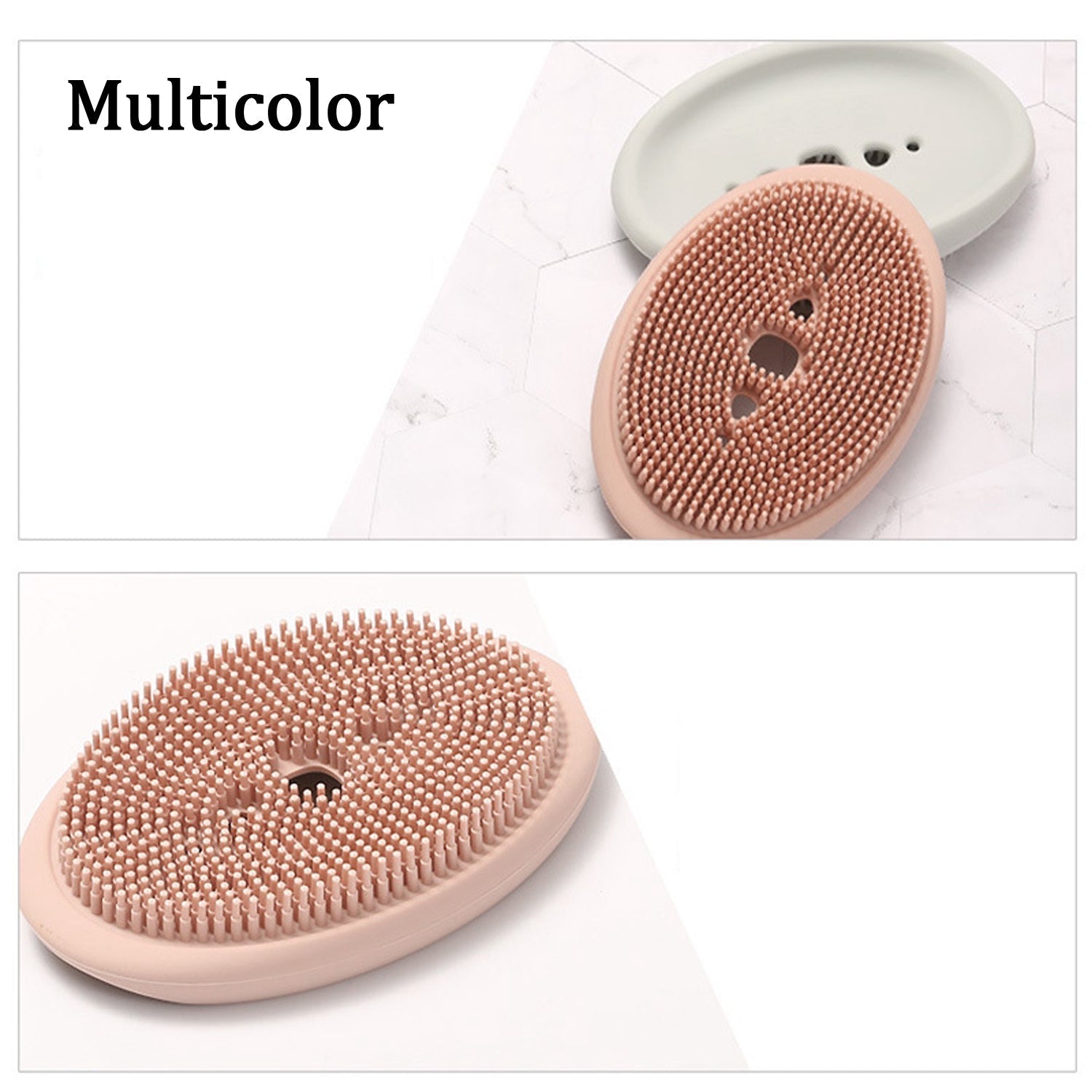 6137 2 in 1 Silicone Cleaning Brush used in all kinds of bathroom purposes for cleaning and washing floors, corners, surfaces and many more things. DeoDap