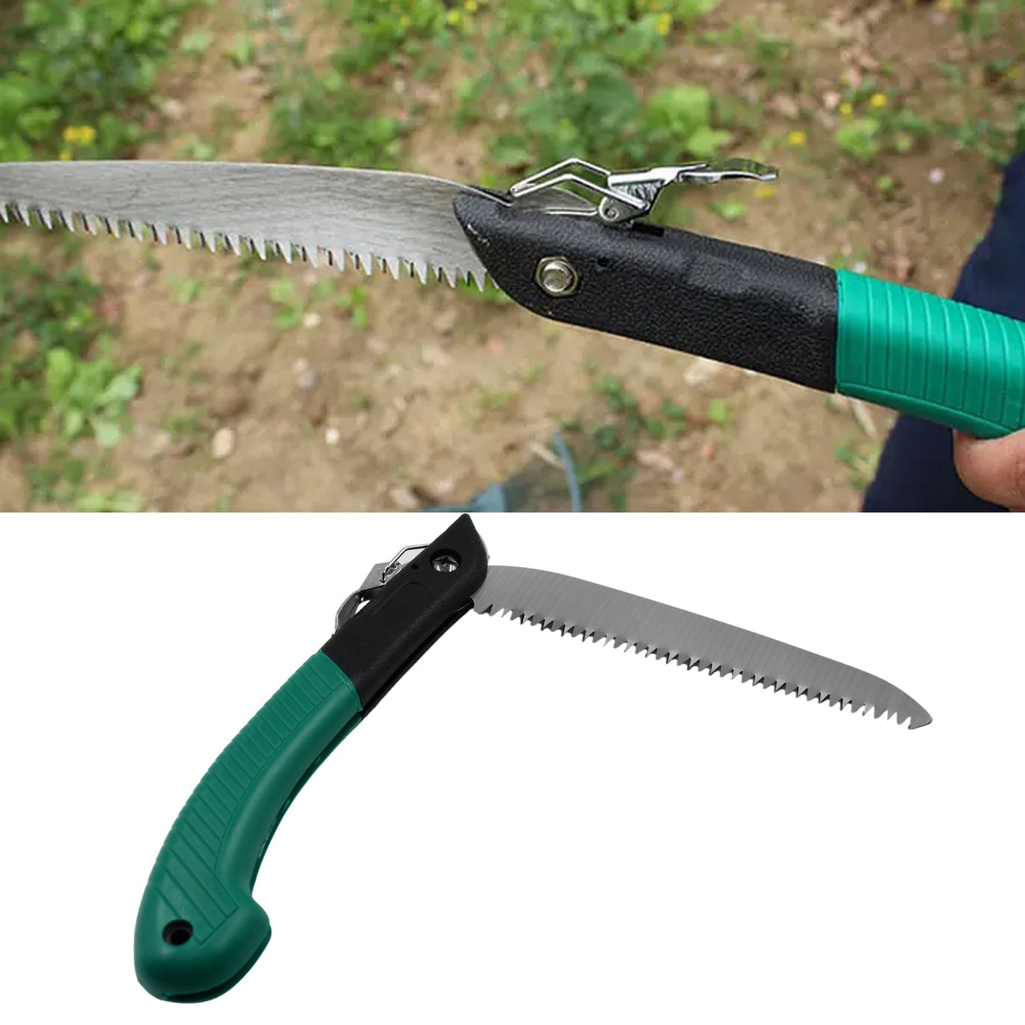 1729A Folding Handsaw, Pruning Saws for Tree Trimming Camping, Gardening, Hunting. Cutting Wood, PVC, Bone