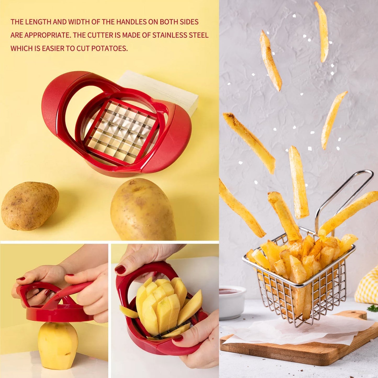 2311 Potato Cutter, Fries Cutter Sweet Potato Fries Cutter Potatoes Cutter or Potato Slicer Cutter For French Fry. DeoDap