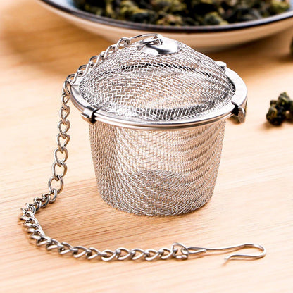 2861 Stainless Steel Spice Tea Filter Herbs Locking Infuser Mesh Ball DeoDap