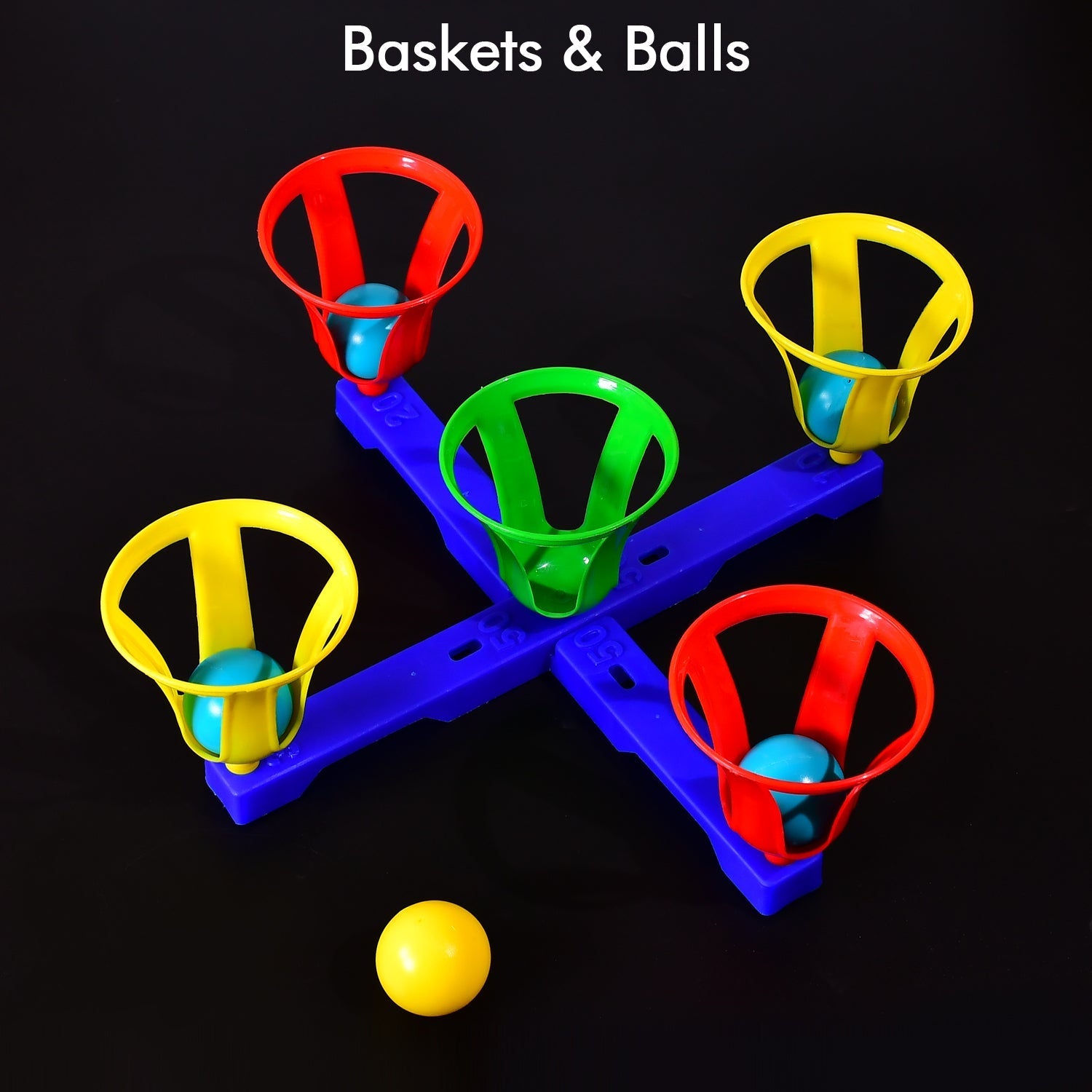 4446 Baskets and balls fun toy for kids with 5 basket and 5 balls. DeoDap