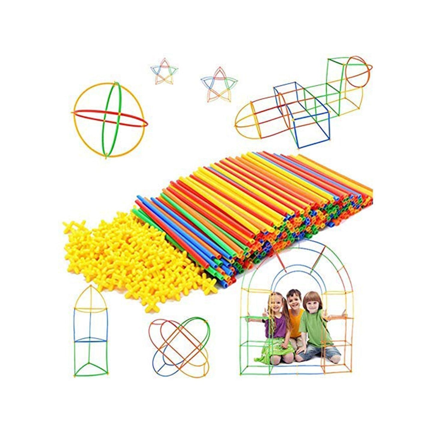 3918 200 Pc 4 D Block Toy used in all kinds of household and official places specially for kids and children for their playing and enjoying purposes. DeoDap